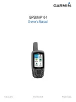 Garmin GPSMAP 64 Owner'S Manual preview