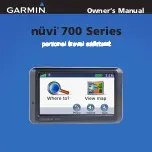 Предварительный просмотр 1 страницы Garmin GPSMAP 700 Series Owner'S Manual