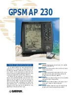 Предварительный просмотр 1 страницы Garmin GPSMAP230 Features And Specifications