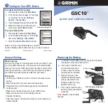 Предварительный просмотр 2 страницы Garmin GSC 10 Owner'S Manual