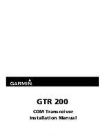 Garmin GTR 200 Installation Manual предпросмотр