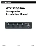 Garmin GTX 320 Installation Manual preview