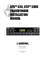 Garmin GTX 330 Installation Manual preview