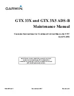 Предварительный просмотр 1 страницы Garmin GTX GTX 330D Maintenance Manual