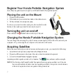 Preview for 2 page of Garmin Honda NUVI 350 GPS Quick Reference Manual