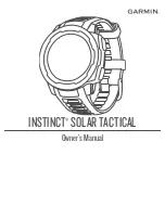 Garmin INSTINCT SOLAR TACTICAL Owner'S Manual предпросмотр