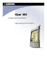 Garmin iQUE M5 Operating Instructions Manual preview