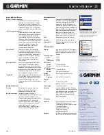 Preview for 2 page of Garmin Mobile 20 Specifications