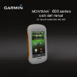 Preview for 1 page of Garmin Montana 600 Quick Start Manual