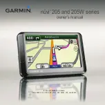 Preview for 1 page of Garmin Nuvi 205 Series Owner'S Manual