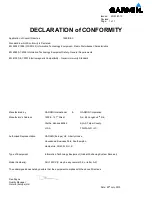 Garmin nuvi 2200 Declaration Of Conformity preview