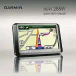 Preview for 1 page of Garmin NUVI 285W Quick Start Manual