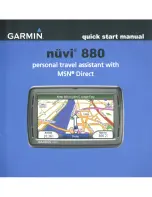 Preview for 1 page of Garmin nuvi 880 Quick Start Manual