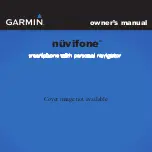 Предварительный просмотр 1 страницы Garmin Nuvifone Owner'S Manual