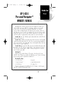 Preview for 3 page of Garmin Personal Navigator GPS 45XL Owner'S  Manual  & Reference