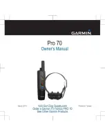 Preview for 1 page of Garmin Pro 70 Owner'S Manual