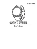 Garmin QUATIX 7 SAPPHIRE Owner'S Manual preview