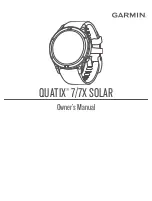 Garmin QUATIX 7X Solar Owner'S Manual preview