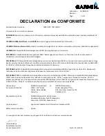 Preview for 2 page of Garmin quatix Declaration Of Conformity