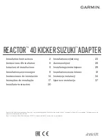 Garmin REACTOR 40 KICKER SUZUKI ADAPTER Installation Instructions Manual preview