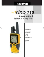 Garmin RINO 110 - Hiking GPS Receiver Owner'S Manual And Reference Manual preview