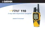 Preview for 1 page of Garmin RINO 110 - Hiking GPS Receiver Owner'S Manual