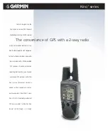 Preview for 1 page of Garmin RINO 110 - Hiking GPS Receiver Specification