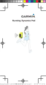 Garmin RUNNING DYNAMICS POD Owner'S Manual preview