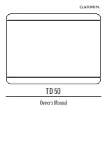 Preview for 1 page of Garmin TD 50 Owner'S Manual