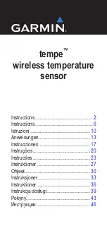 Garmin tempe Instructions Manual preview