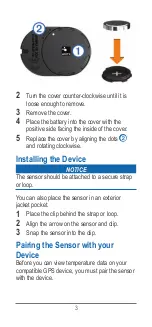 Предварительный просмотр 3 страницы Garmin tempe Instructions Manual