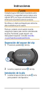 Предварительный просмотр 17 страницы Garmin tempe Instructions Manual