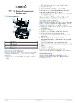 Garmin TT 10 Battery Replacement Instructions preview