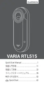 Garmin Varia RTL515 Quick Start Manual предпросмотр