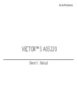 Preview for 1 page of Garmin VECTOR 3 A03220 Owner'S Manual