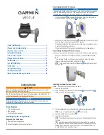 Preview for 1 page of Garmin Vector Quick Start Manual