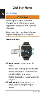 Preview for 4 page of Garmin VENU SQ MUSIC Quick Start Manual