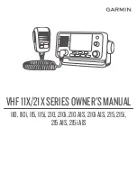 Garmin VHF 11X Series Owner'S Manual preview