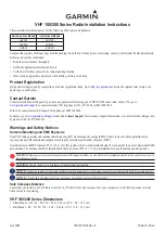 Garmin VHF 200 Installation Instructions Manual preview
