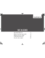 Preview for 1 page of Garmin VHF 315 Series Quick Start Manual