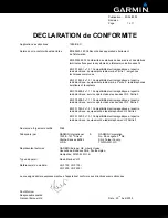 Preview for 2 page of Garmin VHF100 - 25W VHF RADIO Declaration Of Conformity