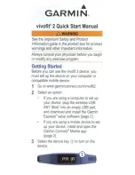 Предварительный просмотр 1 страницы Garmin Vivofit 2 Quick Start Manual