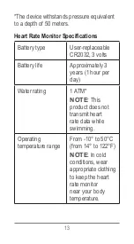 Preview for 13 page of Garmin Vivofit Owner'S Manual