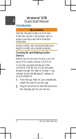Предварительный просмотр 2 страницы Garmin VIVOMOVE 3 Quick Start Manual