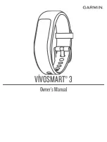 Preview for 1 page of Garmin VIVOSMART 3 Owner'S Manual