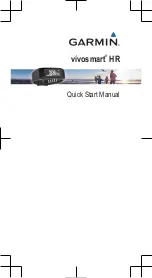 Preview for 1 page of Garmin vívosmart HR Quick Start Manual