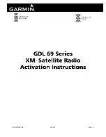 Garmin XM GDL 69 Activation Instructions preview