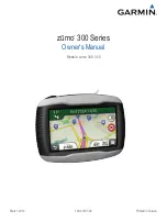 Предварительный просмотр 1 страницы Garmin ZUMO 340 Owner'S Manual