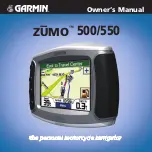 Предварительный просмотр 1 страницы Garmin Zumo 550 - Motorcycle GPS Receiver Owner'S Manual