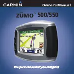 Preview for 1 page of Garmin Zumo TM 500/550 Owner'S Manual